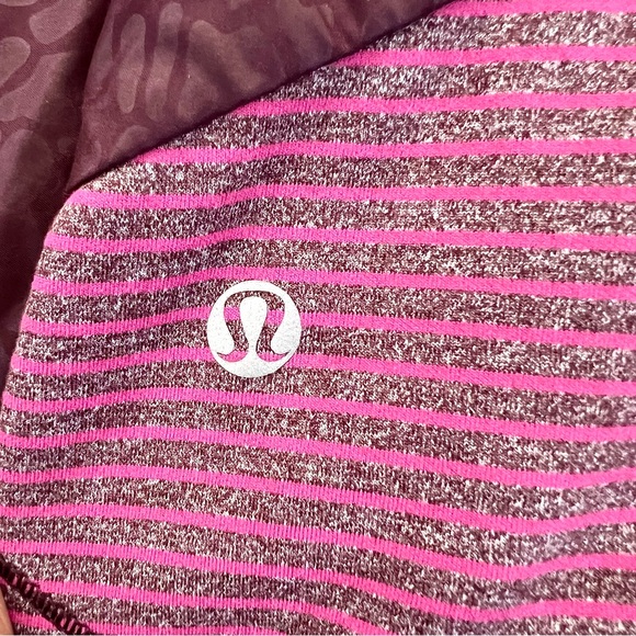 Lululemon Rebel Runner Vest Petal Camo Embossed Hyper Stripe Bumble Berry Sz 6 - Picture 13 of 16